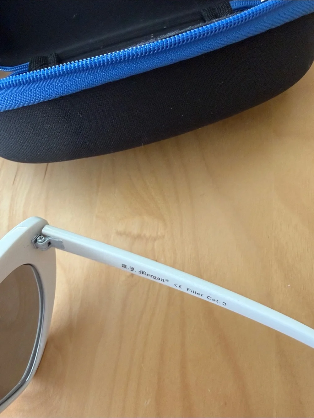White Heart-Shaped Sunglasses with Purple Lenses